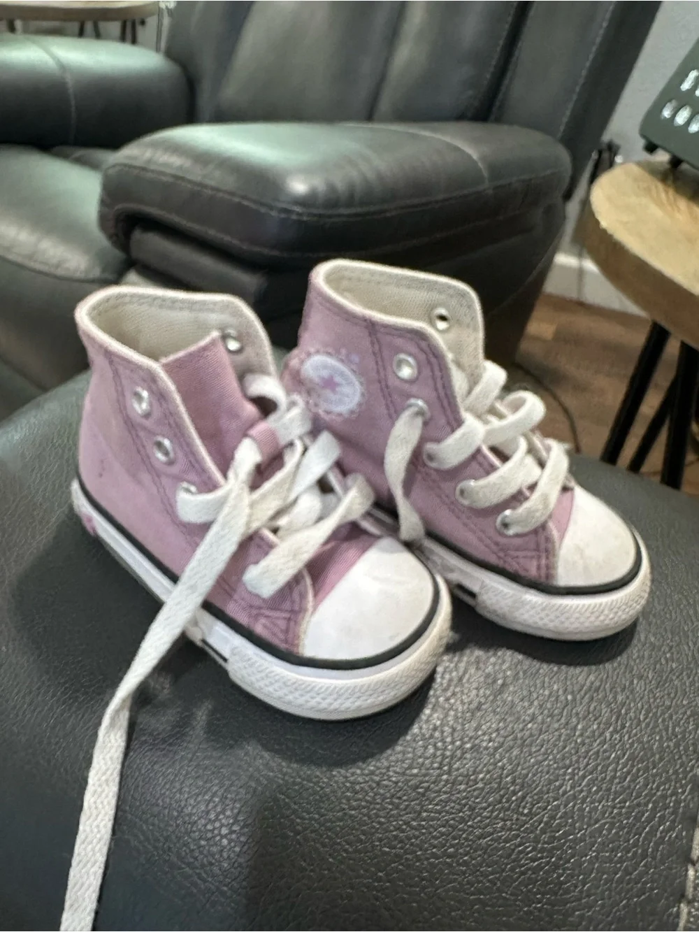Converse Kids High-Top Canvas Sneakers in Lavender